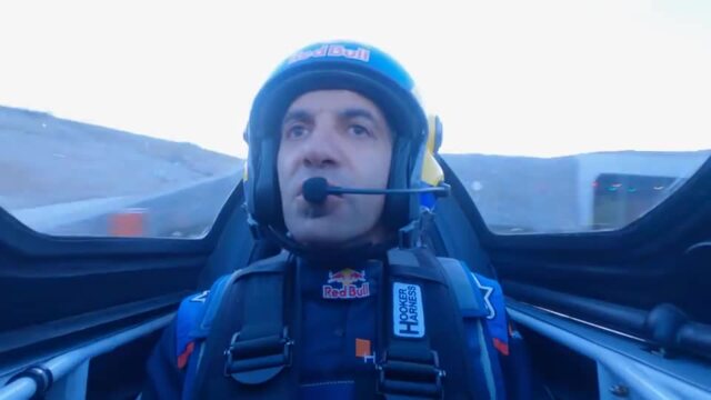 Tunnel Pass: aerobatic pilot Dario Costa