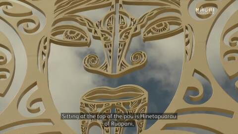 Video for Te Aitanga a Māhaki history remembered with new 7m pou