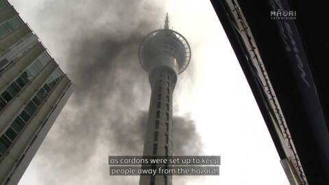 Video for Fire ablaze in Auckland&#039;s CBD