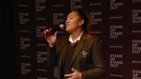 Video for Stand up Stand out 19, Gloria Solomona