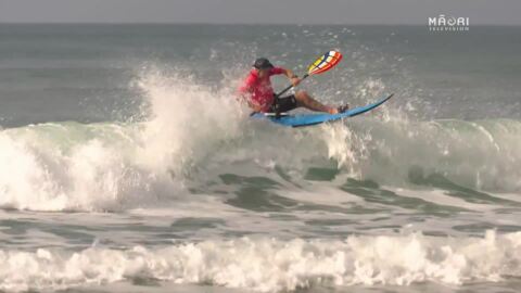 Video for Veteran waveskiing on a wave of good health