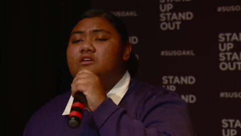 Video for Stand up Stand out 19, Taufa Latu