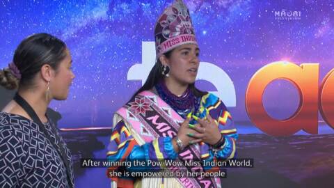 Video for Miss Indian World visits Aotearoa to learn about Māori broadcasting