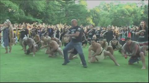 Video for World’s first combined Māori and Aboriginal haka