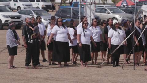 Video for Te Karu o Te Ika welcome their Kahungunu kin for haka challenge