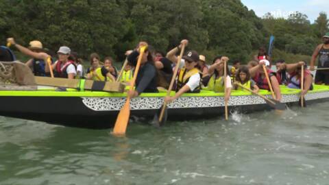 Video for Wānanga teaches tamariki paddling skills and tikanga Māori