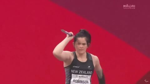 Video for Māori Sports Awards: Gold medal javelin thrower Holly Robinson proud to pull out &#039;big one&#039; 