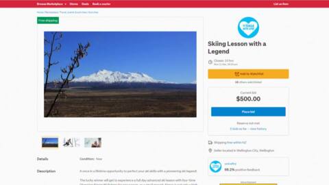 Video for Simon Wi Rutene offers ski lessons to help fund Tongan recovery