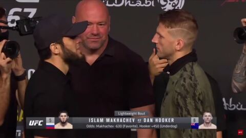 Video for &#039;Hangman&#039; stares down Islam Makhachev ahead of UFC 267 clash