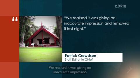 Video for Stuff apologises for using picture of Marae in story about alleged sexual assault 