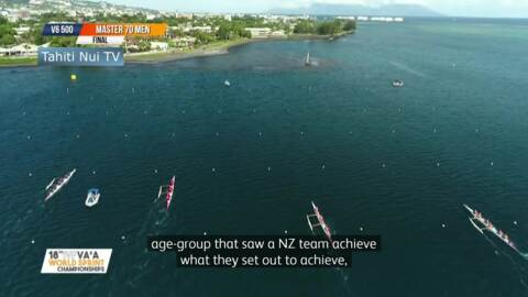 Video for NZ V6 teams dominate in 1000m races.