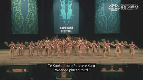 Video for Te Wharekura o Rākaumangamanga win Tainui primary regionals