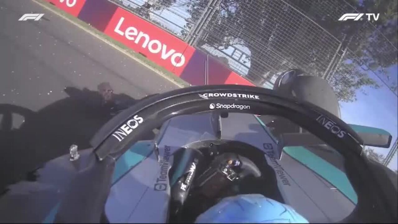 George Russell begs for a red flag after crash at Australian Grand Prix