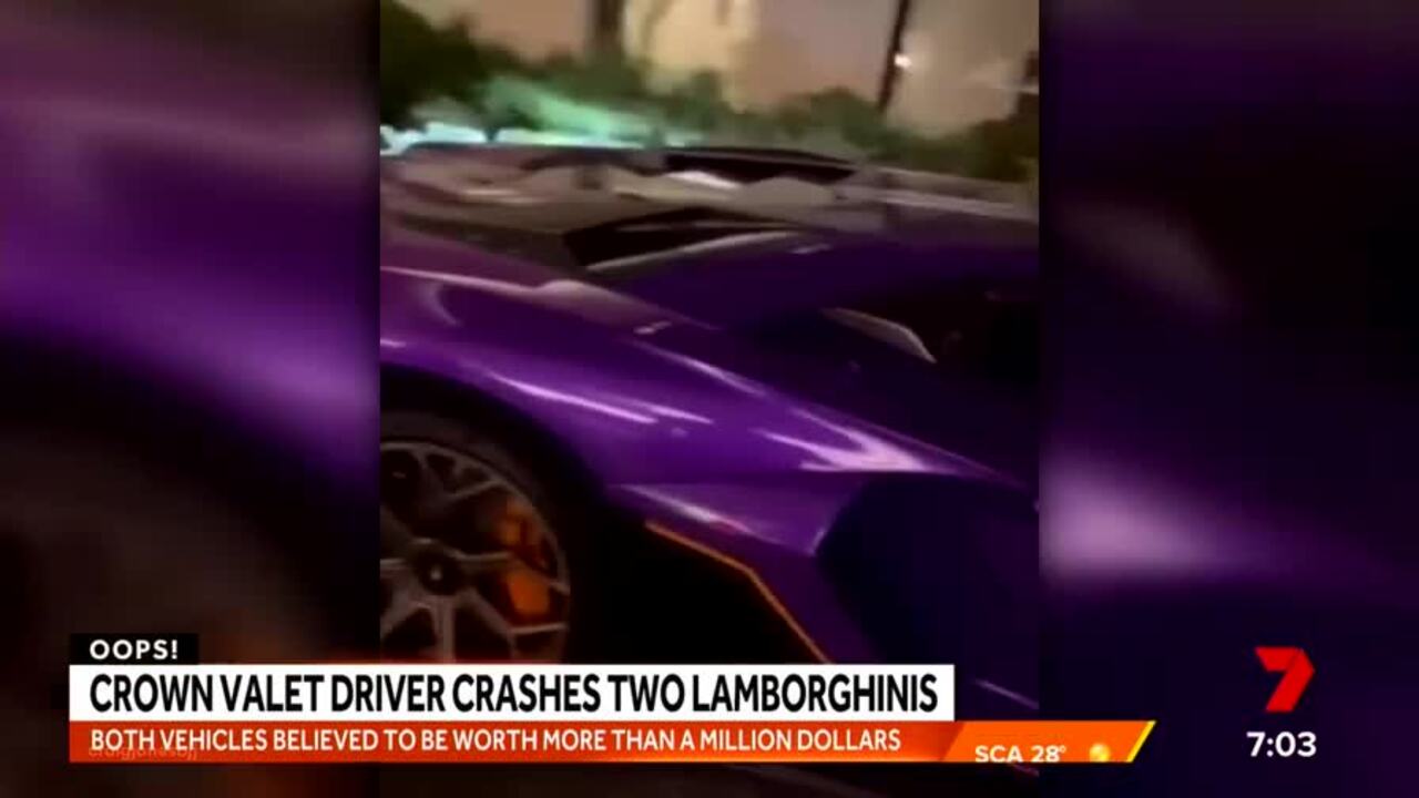 Crown valet driver crashed two Lamborghinis | 7NEWS