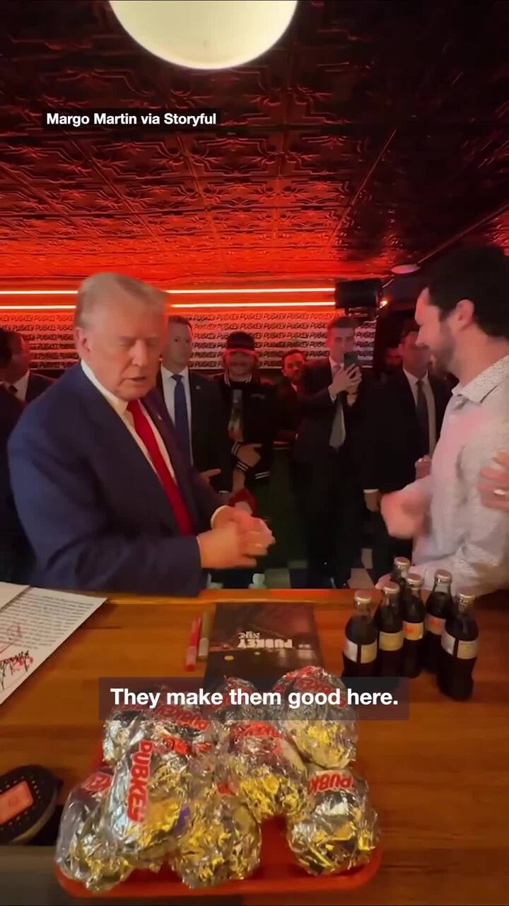 ‘Crypto burger’: Trump uses Bitcoin to buy burgers for supporters in New  York