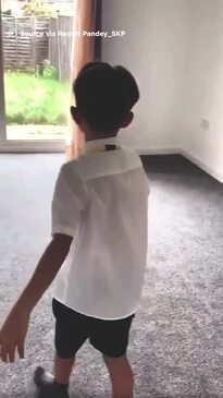 Lovely moment boy finds out about new home Kidspot