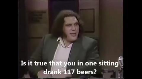 andre the giant drinking