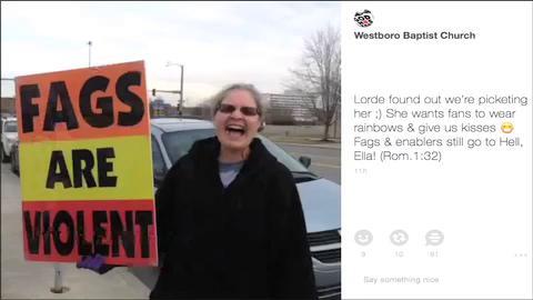 westboro baptist church funny sign counter protest