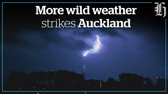 Wild weather: Lightning strikes Sky Tower multiple times overnight - NZ  Herald