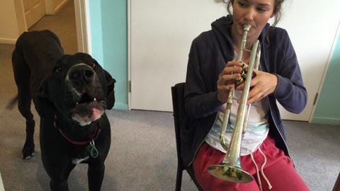 Fourth grade trumpet player 'really likes the big, loud sound it