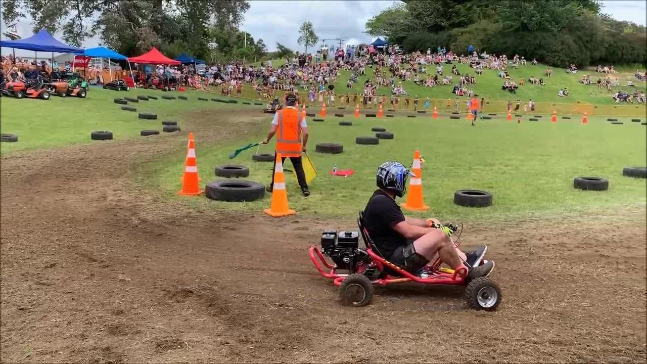 Dude perfect lawn online mower racing