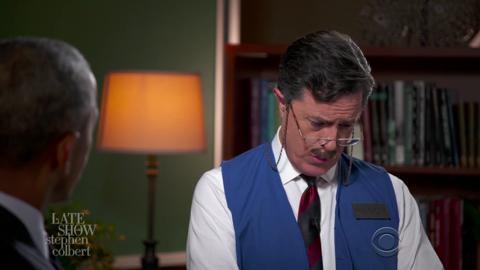 Watch: Colbert helps soon to be out of work President Obama polish his résumé - NZ Herald