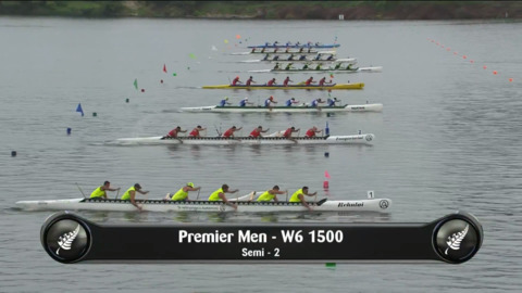 Video for 2019 Waka Ama Sprints - Premier Men - W6 1500 Semi 2/2