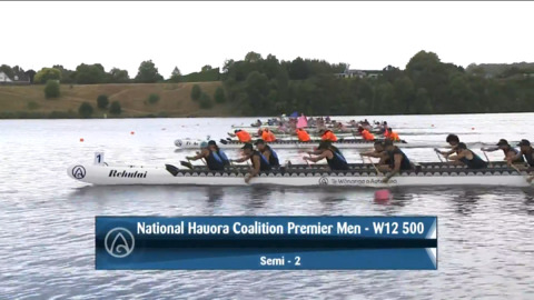 Video for 2021 Waka Ama Championships - Nat. Hauora Coalition Premier Men - W12 500 Semi 2/2