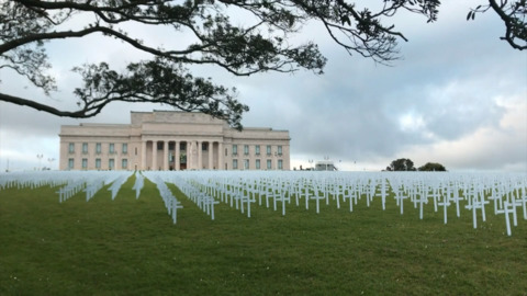 Video for 18,000 crosses for WWI memorial field