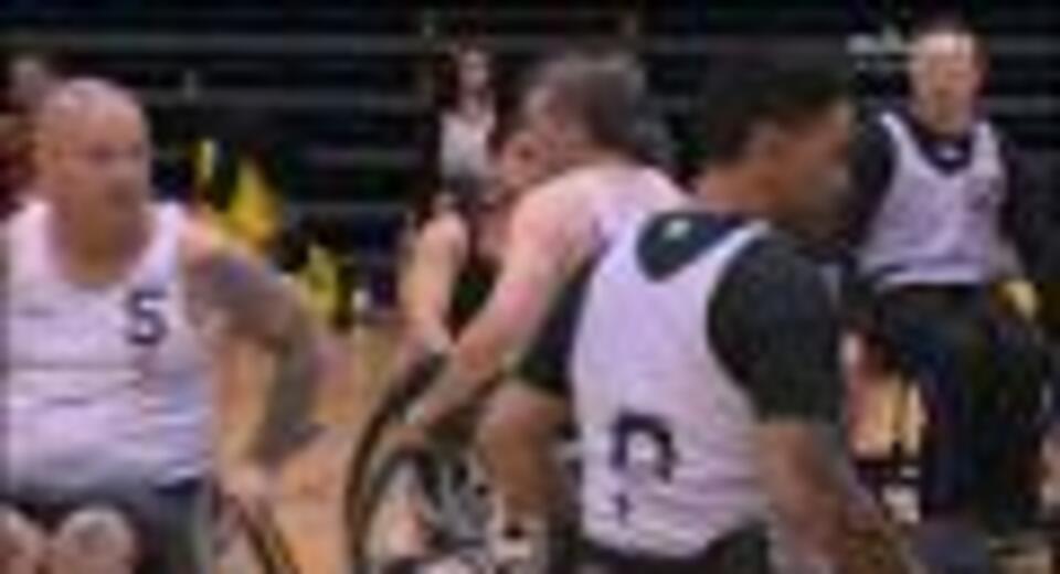 Video for CJ Takiari excelling in wheelchair basketball