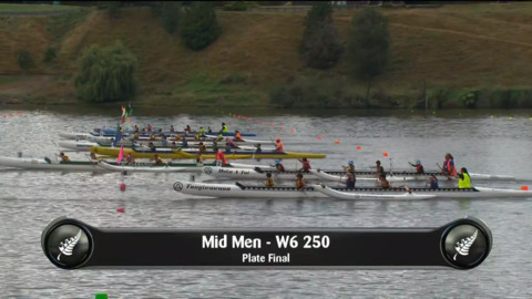 Video for 2019 Waka Ama Sprints - Mid Men - W6 250 Plate Final