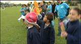 Video for Students test their football skills at Tamariki Ora Day