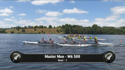 Video for 2019 Waka Ama Sprints - Master Men - W6 500 Semi 1/2