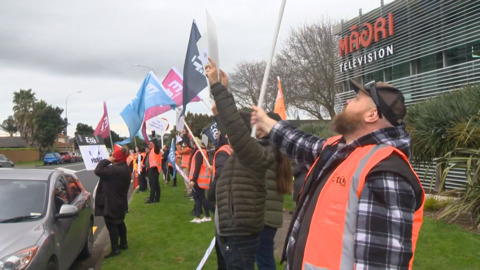 Video for Māori Television staff strike