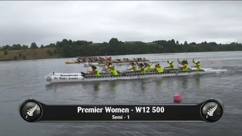 Video for 2019 Waka Ama Sprints - Premier Women - W12 500 Semi 1/2