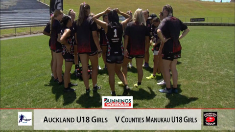 Video for 2019 Bunnings Junior National Touch: 18G Pool A, Auckland v Counties