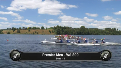 Video for 2019 Waka Ama Sprints - Premier Men - W6 500 Semi 1/2