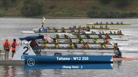 Video for 2021 Waka Ama Championships - Taitama - W12 250 Champ Semi 2/2