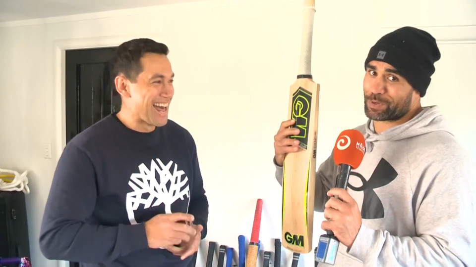 Video for &#039;Whānau these ain&#039;t cheap&#039;: Liam Messam talks cricket bats (and more) with Ross Taylor