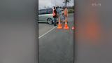 Video for  Roadblock stops contractors working on Te Hiku Sports Hub