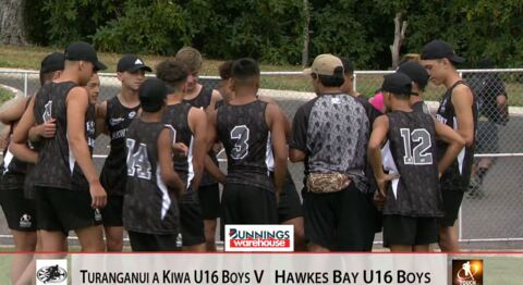 Video for 2019 Bunnings Junior National Touch Championship, U16 Boys, Tūranga v Hawkes Bay. 