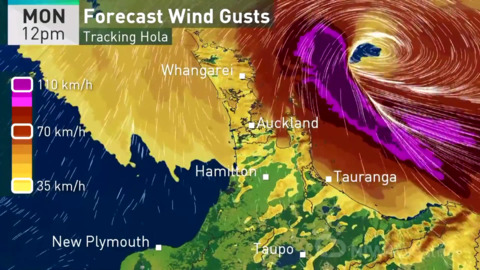 Video for Weather warnings as Cyclone Hola sweeps across Aotearoa