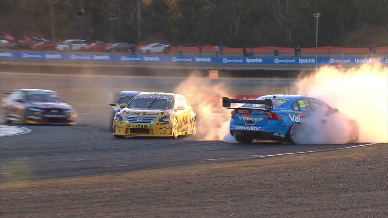 Flashback Caruso spins McLaughlin out of lead Supercars