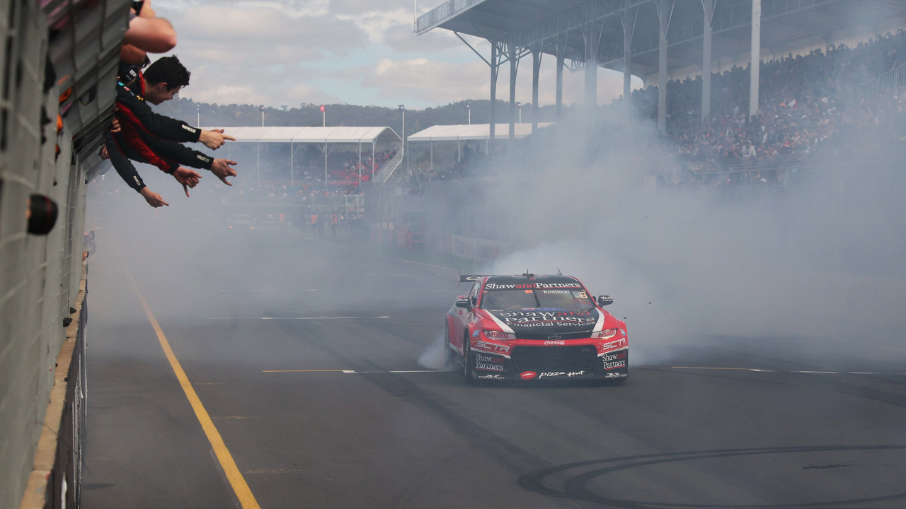 Kostecki celebrates breakthrough title with epic burnout Supercars