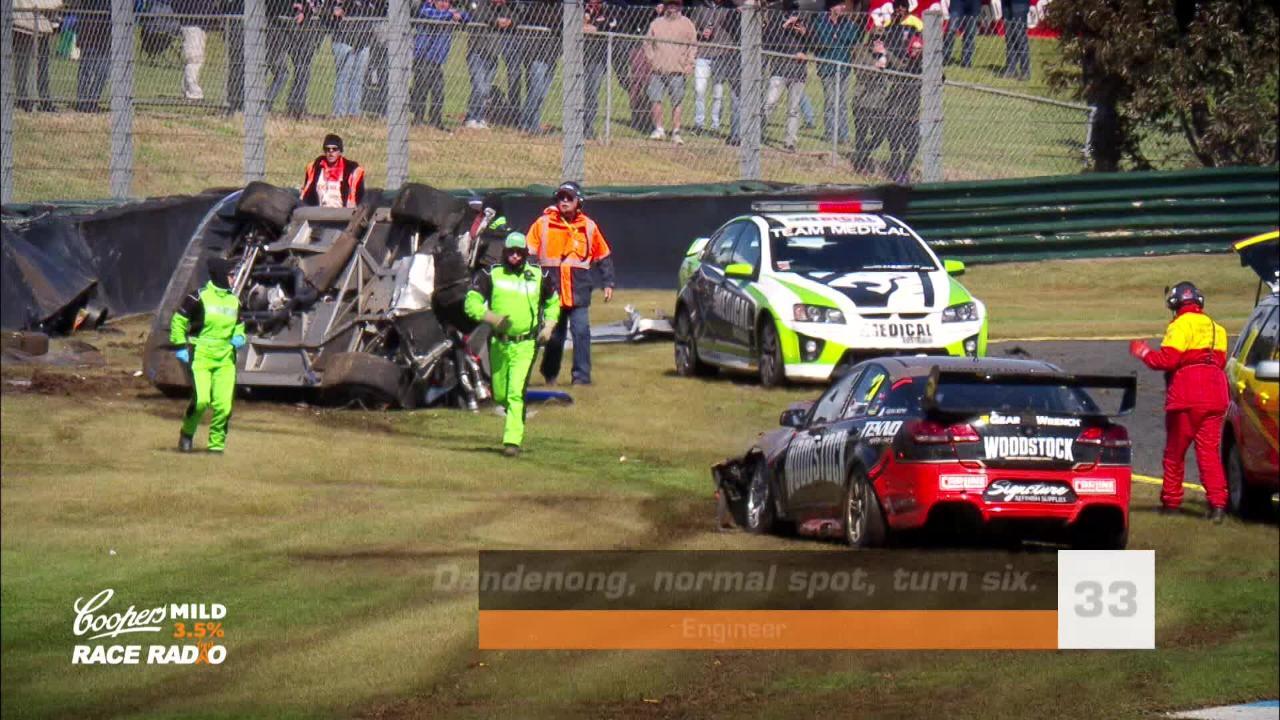 Coopers Race Radio Hazelwood's crash Sandown Supercars