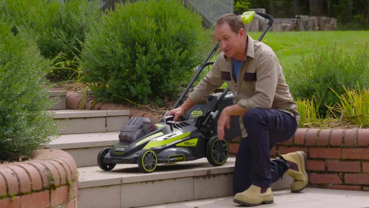 Ryobi easy deals edge lawn mower