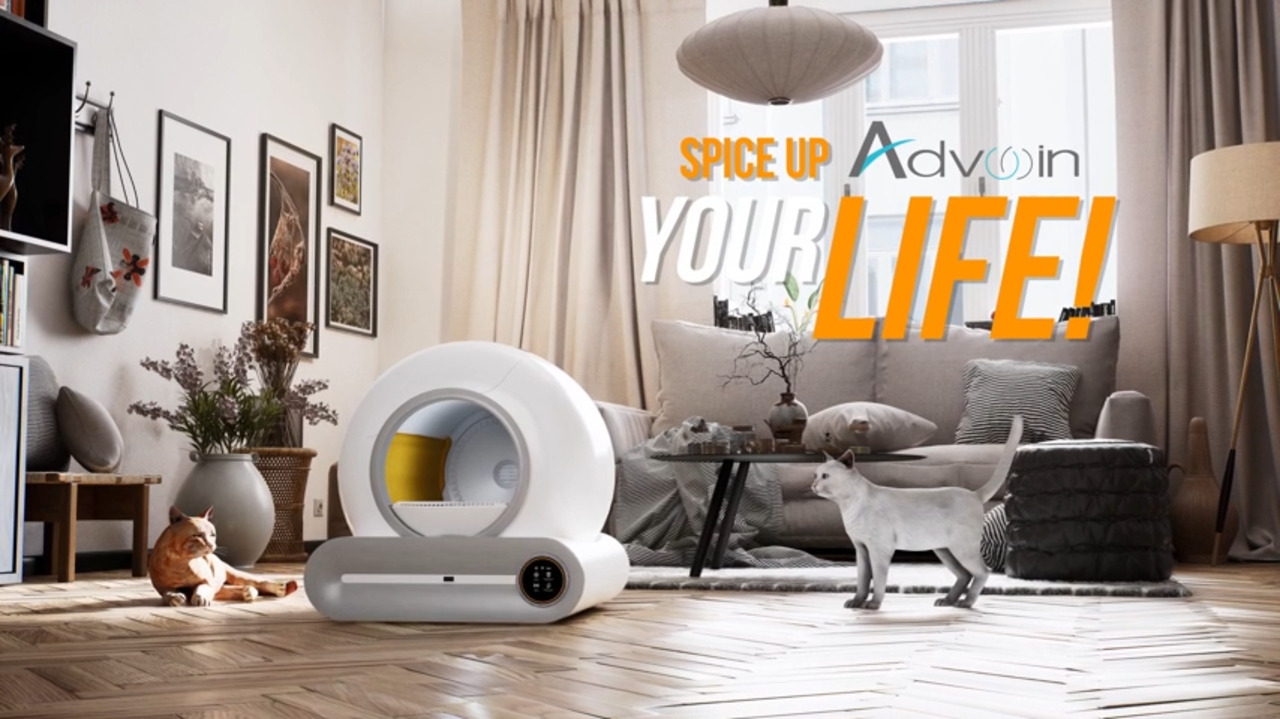 Advwin Automatic Cat Litter Box Self Cleaning WiFi APP Control