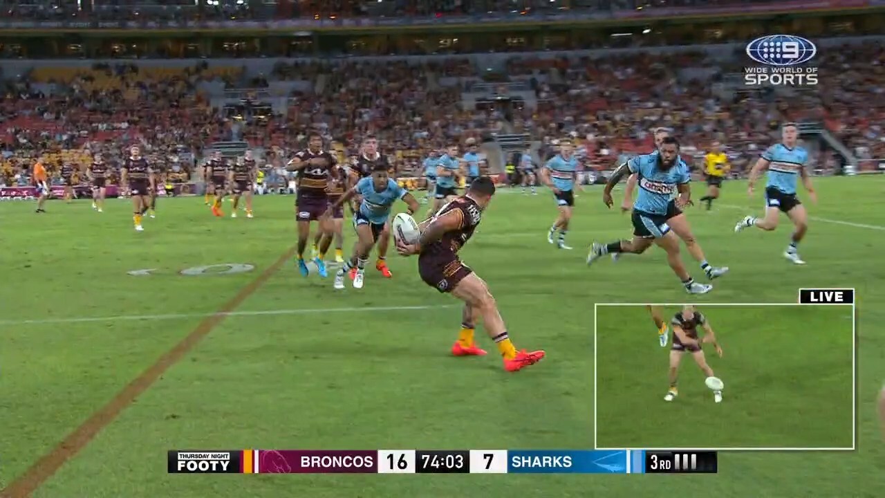 NRL 2022: Kotoni Staggs and Brisbane Broncos steal the show against  Cronulla Sharks