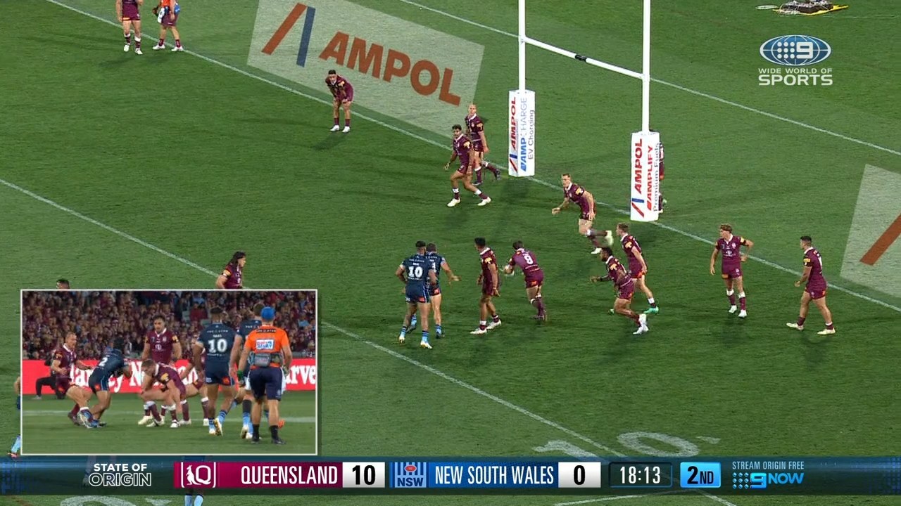 State of Origin 2023 NRL to investigate Queensland Maroons over extra player on field after Lindsay Collins plays almost 30 seconds as 14th man before Tom Gilbert leaves field