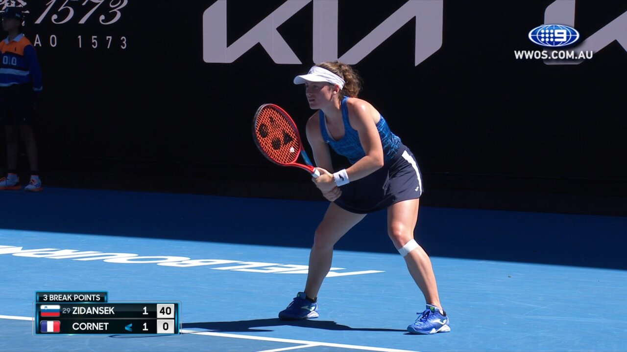 Tamara Zidanšek vs Alizé Cornet Australian Open 2022 Tennis Highlights